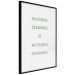 Wall Poster Changes - composition with green English text on a white background 137232 additionalThumb 26
