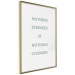 Wall Poster Changes - composition with green English text on a white background 137232 additionalThumb 25