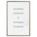Wall Poster Changes - composition with green English text on a white background 137232 additionalThumb 10