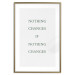 Wall Poster Changes - composition with green English text on a white background 137232 additionalThumb 4
