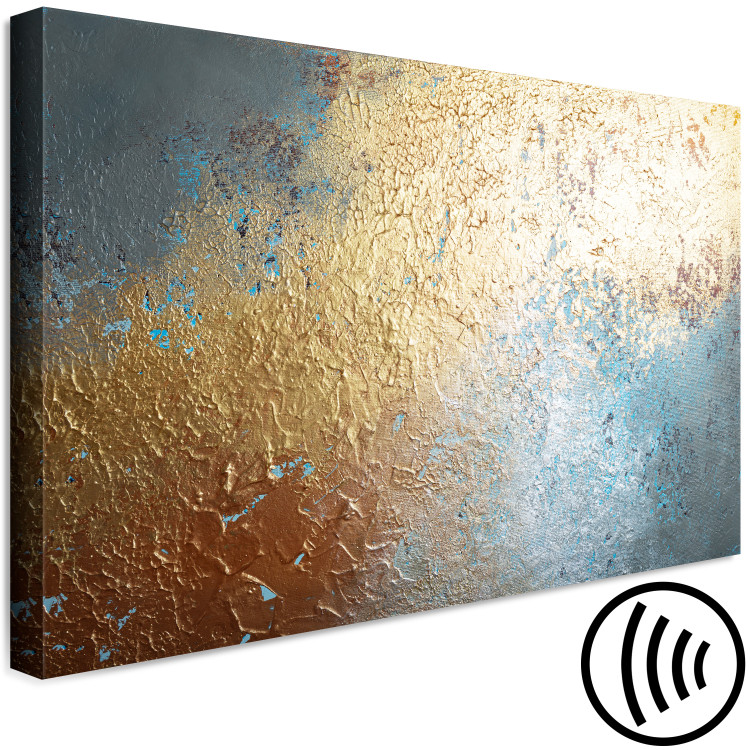 Canvas Art Print Texture Penetration (1-piece) Wide - modern golden abstraction 138132 additionalImage 6