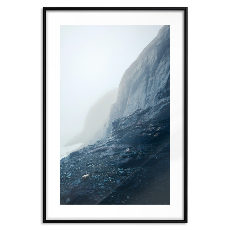 Wall Poster Misty Statue - landscape of rocky cliffs above water in thick fog 138732 additionalImage 16