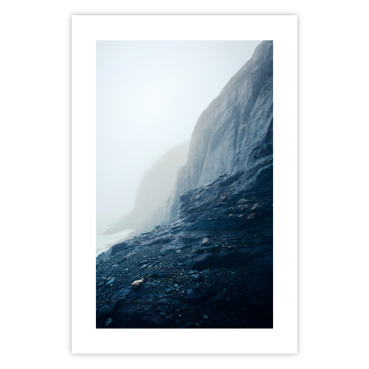 Wall Poster Misty Statue - landscape of rocky cliffs above water in thick fog 138732 additionalImage 20