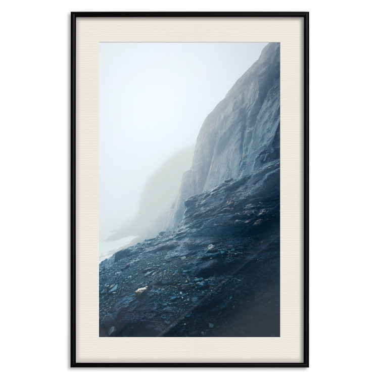 Wall Poster Misty Statue - landscape of rocky cliffs above water in thick fog 138732 additionalImage 17