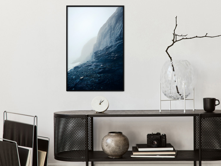 Wall Poster Misty Statue - landscape of rocky cliffs above water in thick fog 138732 additionalImage 19