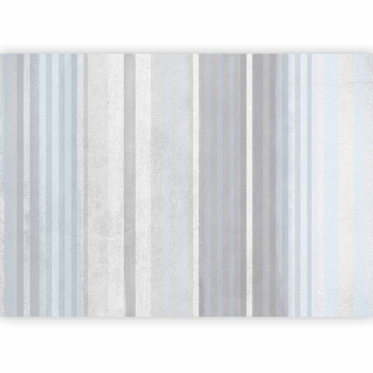 Wall Mural Vertical geometric symmetrical stripes - shades of grey and blue 144732 additionalImage 1