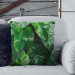 Decorative Microfiber Pillow Faces of greenery - a plant composition with rich Philodendron detailing cushions 146832 additionalThumb 2
