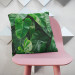 Decorative Microfiber Pillow Faces of greenery - a plant composition with rich Philodendron detailing cushions 146832 additionalThumb 3