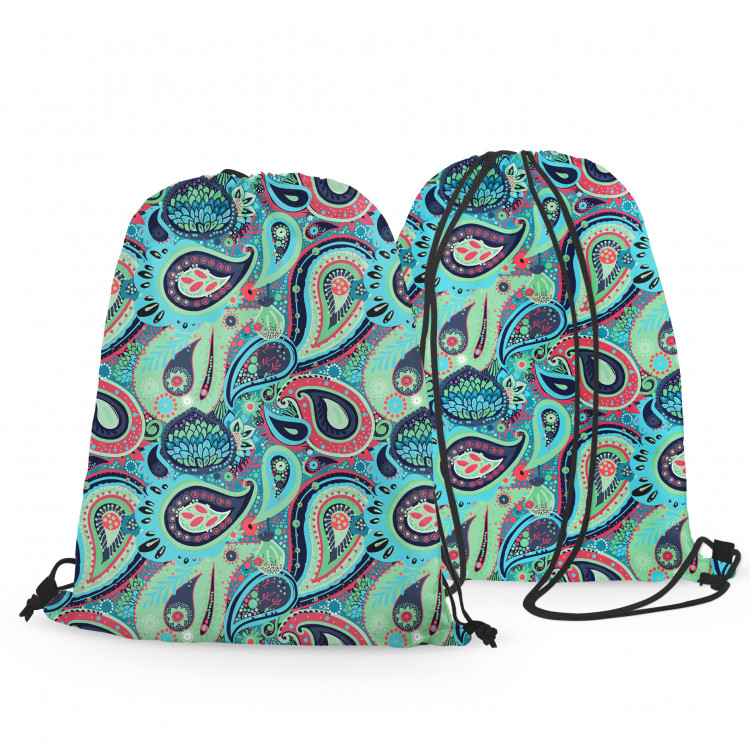 Backpack Red and green teardrops - an intriguing composition in intense colours 147632 additionalImage 3