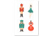 Canvas Print Christmas Tree Toys - Toy Soldiers and a Ballerina in Festive Colors 148032