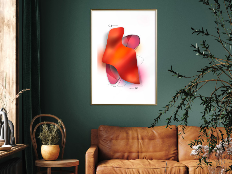 Wall Poster Neon Abstraction - Shapes in Shades of Juicy Red and Pink 149732 additionalImage 16