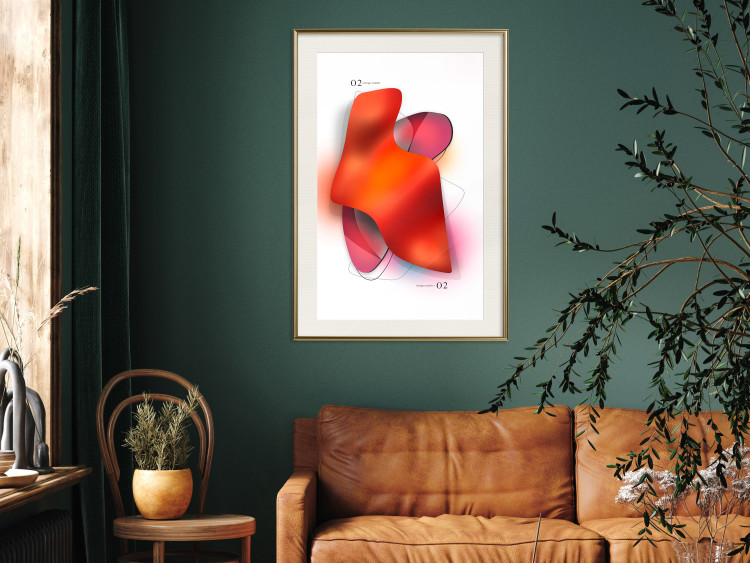 Wall Poster Neon Abstraction - Shapes in Shades of Juicy Red and Pink 149732 additionalImage 17