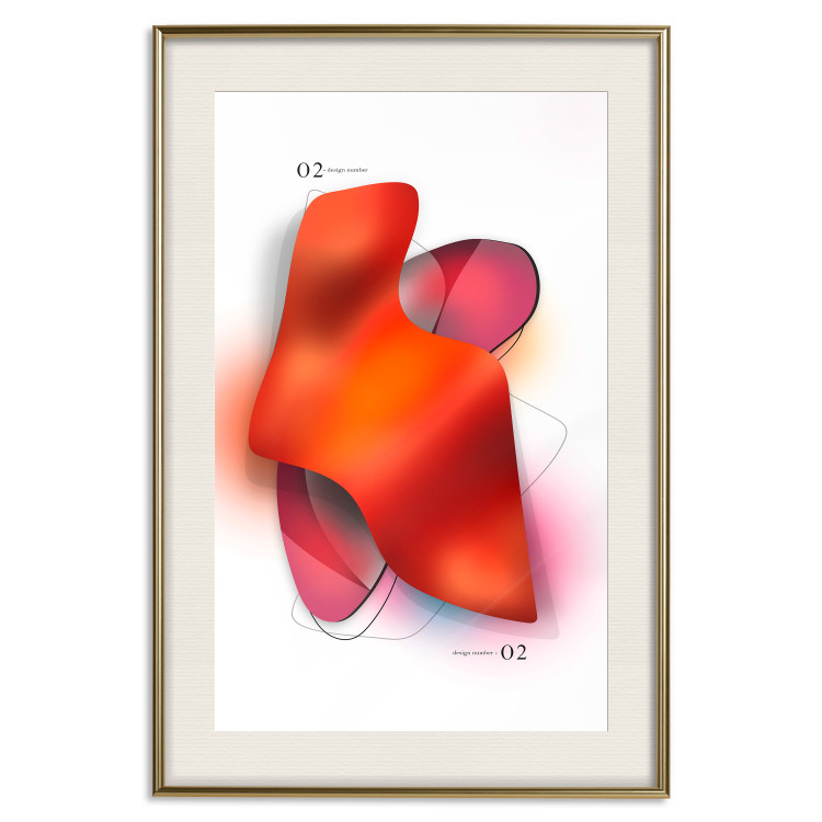 Wall Poster Neon Abstraction - Shapes in Shades of Juicy Red and Pink 149732 additionalImage 27