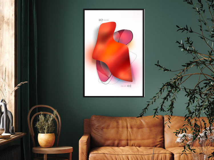 Wall Poster Neon Abstraction - Shapes in Shades of Juicy Red and Pink 149732 additionalImage 12
