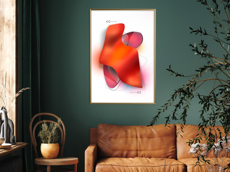 Wall Poster Neon Abstraction - Shapes in Shades of Juicy Red and Pink 149732 additionalImage 14