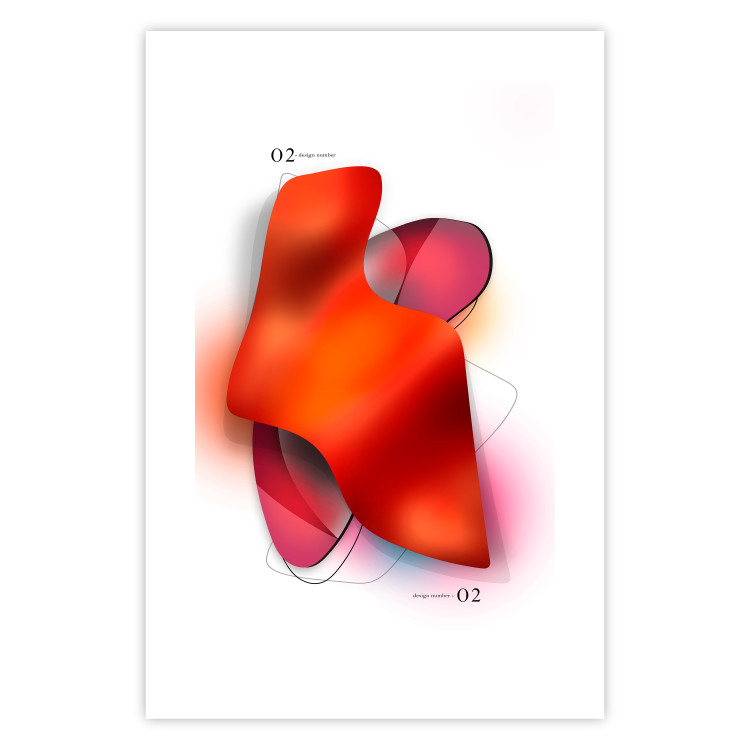 Wall Poster Neon Abstraction - Shapes in Shades of Juicy Red and Pink 149732 additionalImage 21