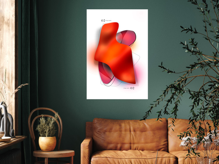 Wall Poster Neon Abstraction - Shapes in Shades of Juicy Red and Pink 149732 additionalImage 11