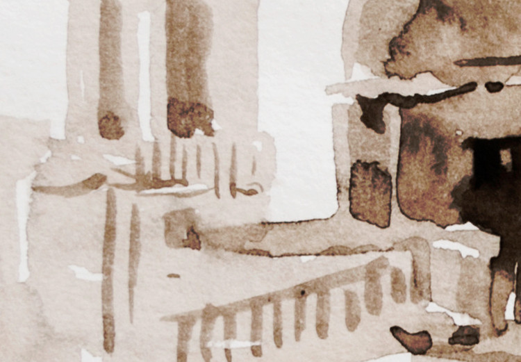 Canvas Architecture of Rome - Capital of Italy Painted With Watercolor in Sepia 149832 additionalImage 5