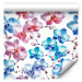 Modern Wallpaper Beautiful Orchid - Pink and Blue Flowers on a White Background 150032 additionalThumb 1