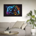 Canvas Art Print Colorful Gameplay - Game Controller in Multi-Colored Backlight 150632 additionalThumb 3