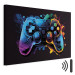 Canvas Art Print Colorful Gameplay - Game Controller in Multi-Colored Backlight 150632 additionalThumb 8