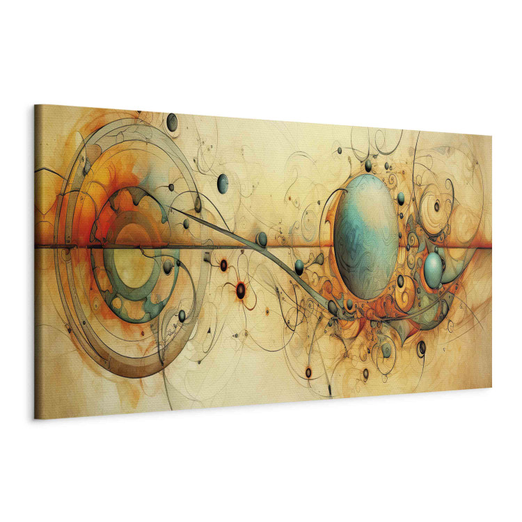 Canvas Art Print Abstract Pattern - Composition in the Style of Leonardo Da Vinci 151032 additionalImage 2