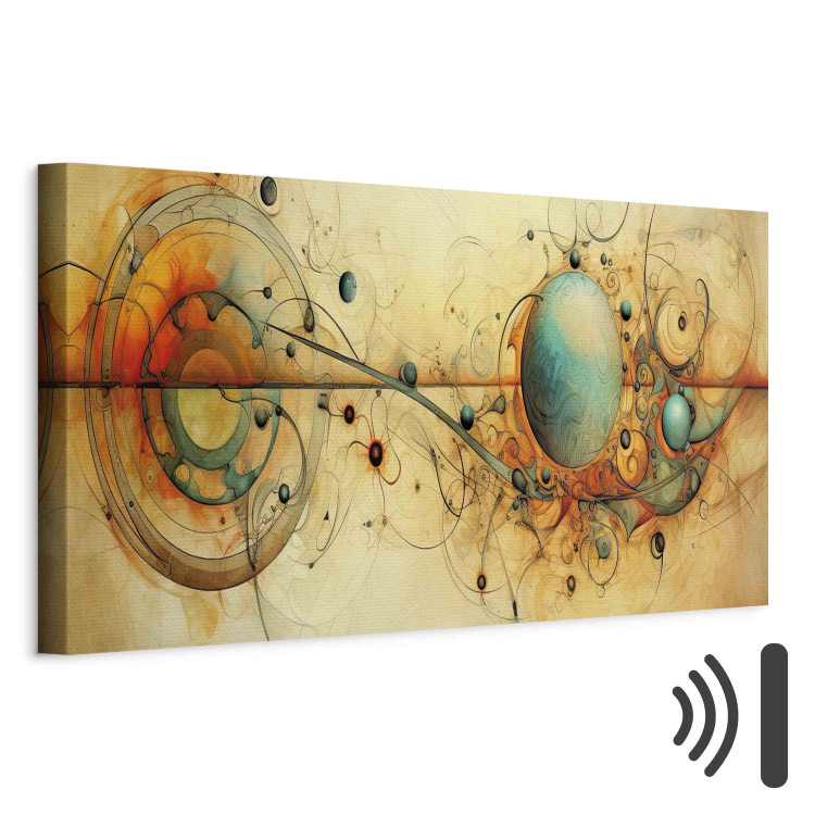 Canvas Art Print Abstract Pattern - Composition in the Style of Leonardo Da Vinci 151032 additionalImage 8