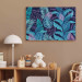 Large canvas print Neon Jungle - Leaves and Inscriptions in Bright and Vivid Colors [Large Format] 151232 additionalThumb 4