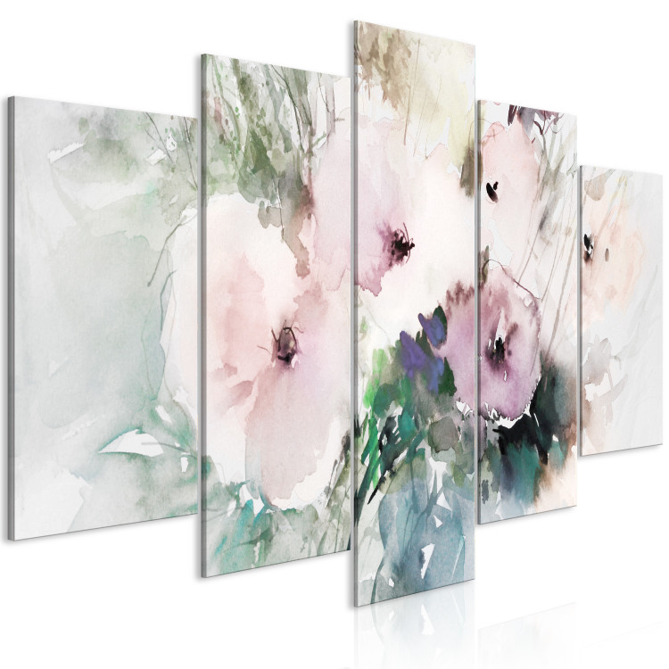 Canvas Print Floral Composition - Watercolor Bouquet Full of Flowers 151832 additionalImage 2