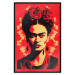 Wall Poster Portrait of Frida - A Poster-Like Representation of the Painter on a Red Background 152232 additionalThumb 24