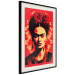 Wall Poster Portrait of Frida - A Poster-Like Representation of the Painter on a Red Background 152232 additionalThumb 8