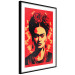 Wall Poster Portrait of Frida - A Poster-Like Representation of the Painter on a Red Background 152232 additionalThumb 7