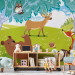 Photo Wallpaper Enchanted World - Forest animals in the lap of nature with trees for children 61832 additionalThumb 4