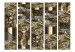 Room Separator Aurea Mediocritas II - metallic texture with a motif of golden glow 95432 additionalThumb 3