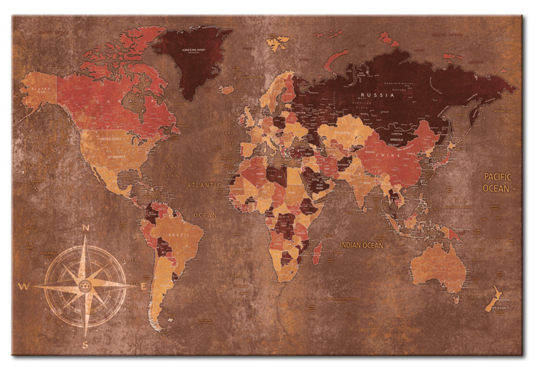 Canvas Maps: Mahogany World 96032