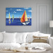 Canvas Summer Afternoon - Hand-painted Colorful Sailboats on Lake 97932 additionalThumb 5
