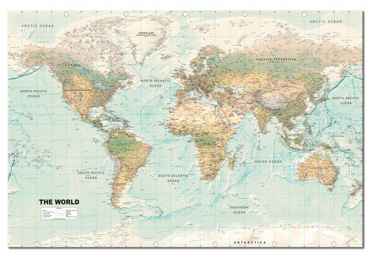 Decorative Pinboard World Map: Beautiful World [Cork Map] 98032 additionalImage 2