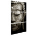 Canvas Buddha's Dream (3-piece) - Oriental Zen Style Sculpture on Black Background 106742 additionalThumb 6