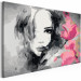Paint by Number Kit Black & White Portrait With A Pink Flower 107142 additionalThumb 5