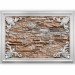 Photo Wallpaper Picture of a wall - brown and grey brick pattern in a picture frame 108142 additionalThumb 1
