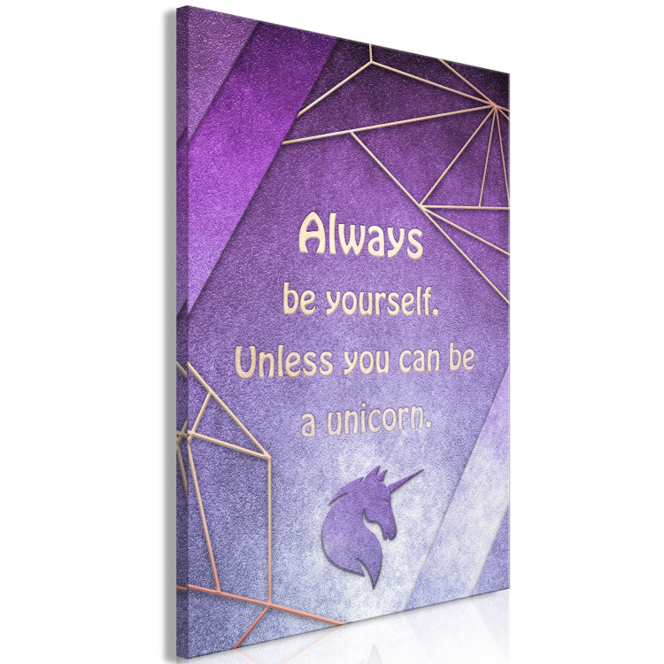 Canvas Magical Quotes (1-part) - English Quote Against Unicorn Background 114542 additionalImage 2