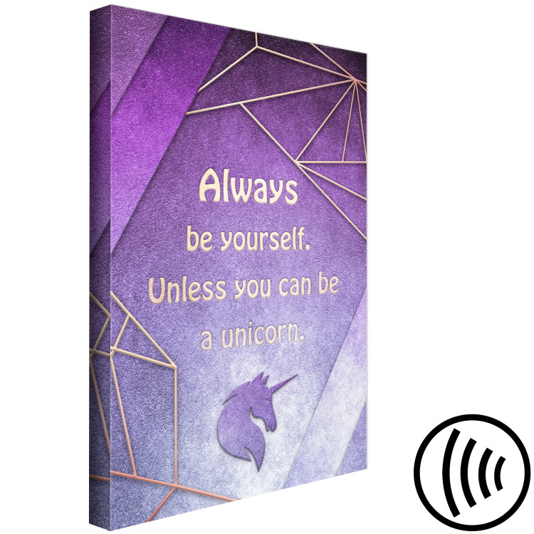 Canvas Magical Quotes (1-part) - English Quote Against Unicorn Background 114542 additionalImage 6