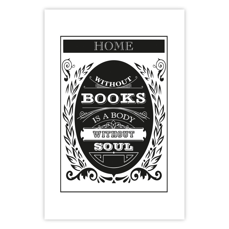 Wall Poster Without Books is a Body Without Soul - vintage composition with text 114642 additionalImage 19