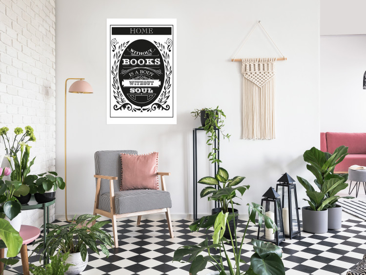 Wall Poster Without Books is a Body Without Soul - vintage composition with text 114642 additionalImage 17