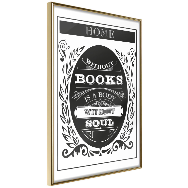 Wall Poster Without Books is a Body Without Soul - vintage composition with text 114642 additionalImage 14