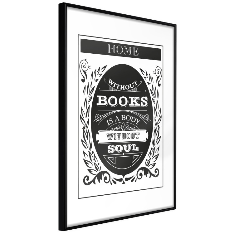 Wall Poster Without Books is a Body Without Soul - vintage composition with text 114642 additionalImage 11