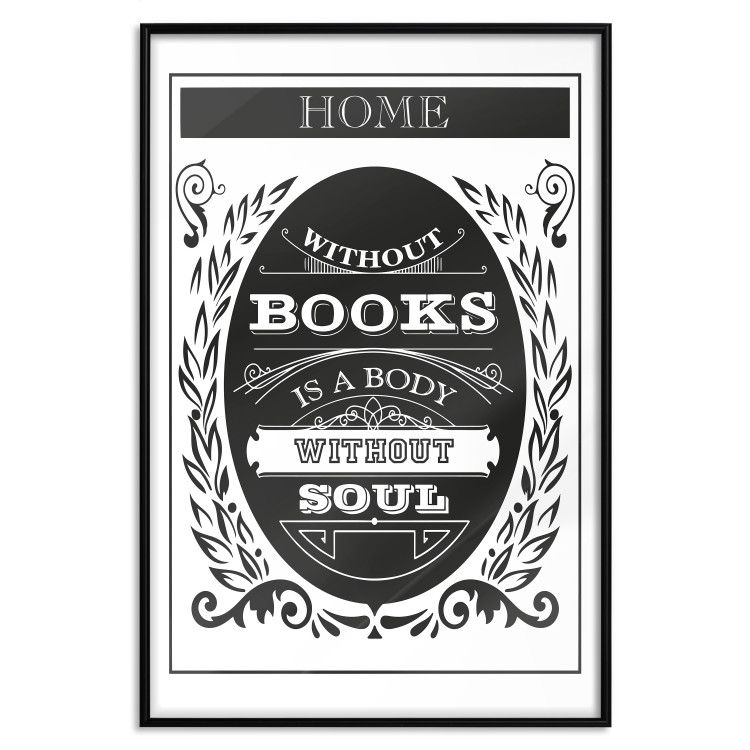 Wall Poster Without Books is a Body Without Soul - vintage composition with text 114642 additionalImage 24