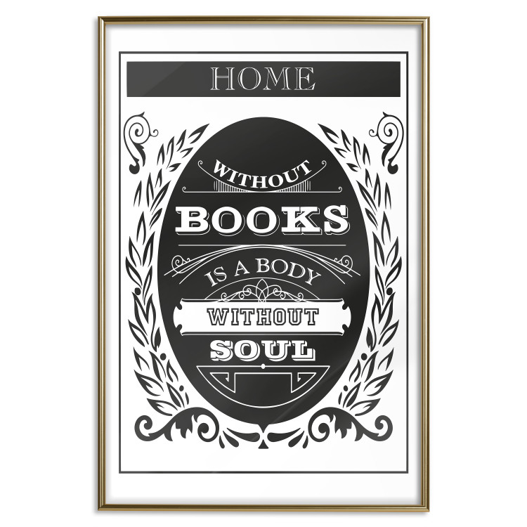 Wall Poster Without Books is a Body Without Soul - vintage composition with text 114642 additionalImage 20