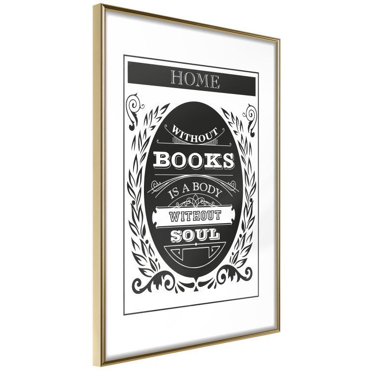 Wall Poster Without Books is a Body Without Soul - vintage composition with text 114642 additionalImage 8