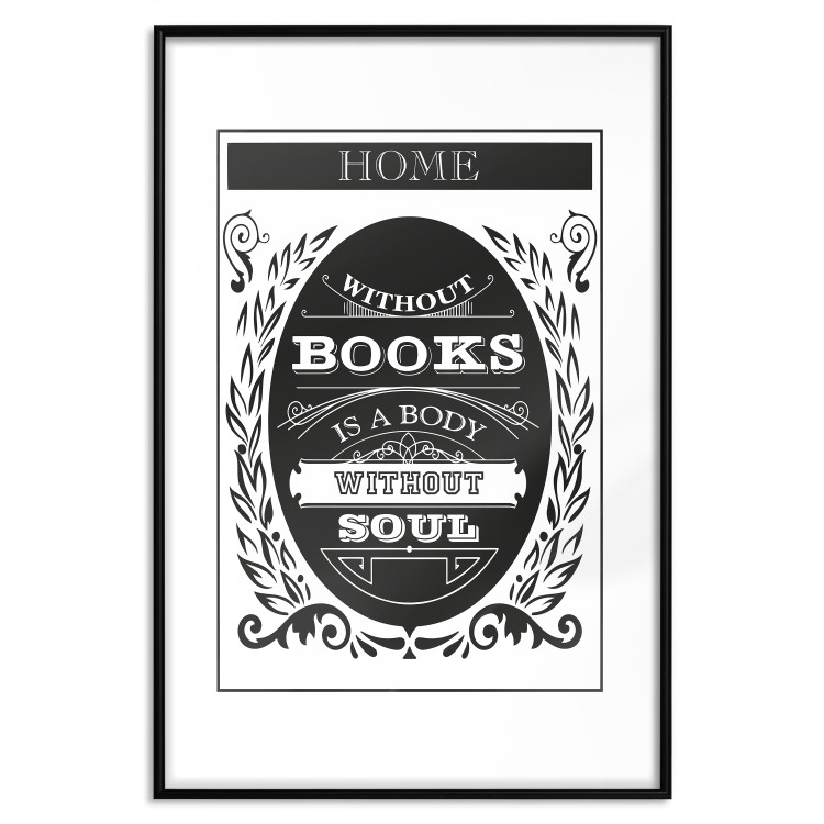 Wall Poster Without Books is a Body Without Soul - vintage composition with text 114642 additionalImage 17